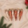 Decoration Christmas tree "icicle top shine" (set 6 pcs) 13x3 cm, brown gold