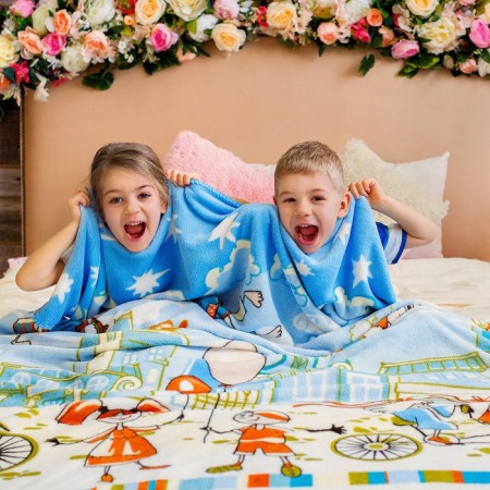 Blanket-wool, size 150 × 200 cm, print angel