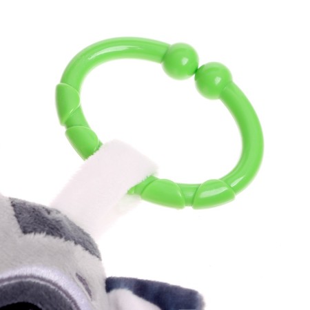 Raccoon rattle, musical, suspended, gray color-4
