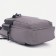 Male sling bag from textiles, headphone opening, gray color
