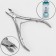 Manicure nippers for cuticles, double spring, 10 cm, blade length-5 mm, on the blist, matte silver, B-188 (450) -D (FD) -sh lj