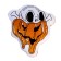 Soft toy "skull" in a pumpkin, white color