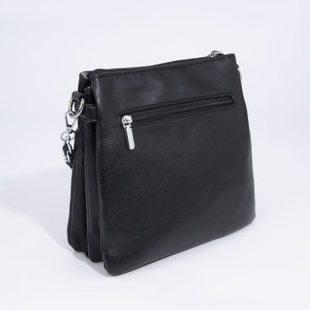 Bag Cross-Bodi with a zipper, black color-1