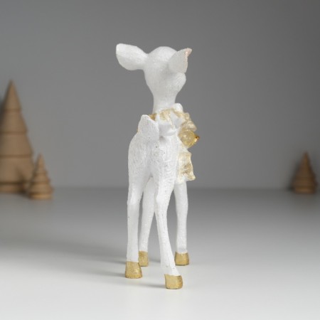 Polystone souvenir "Deer white with a bell" 10x5x15 cm-3