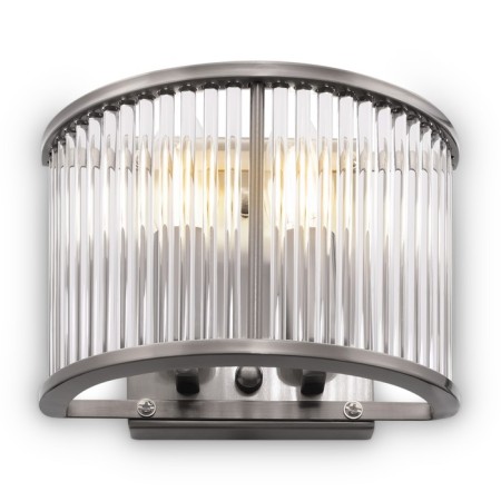 Wall lamp 60W, 2HE14, 15x10 cm, nickel-1
