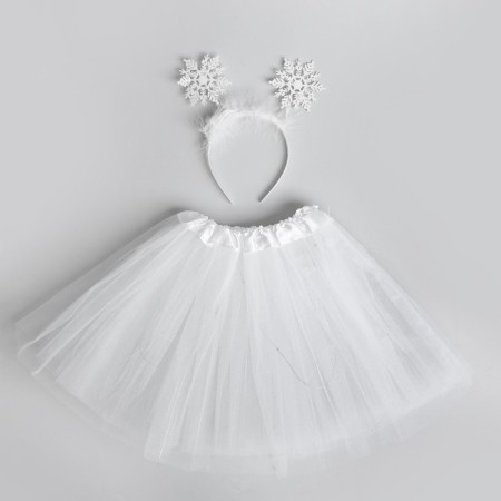New Year's carnival set "Snowflake", with diodes (rim + skirt), for the New Year-1