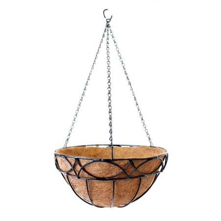 Suspended Kashpo "Sphere", d = 35 cm, metal, with a cobbiness liner