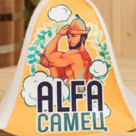 Bath cap "Alfa Male" Print-1