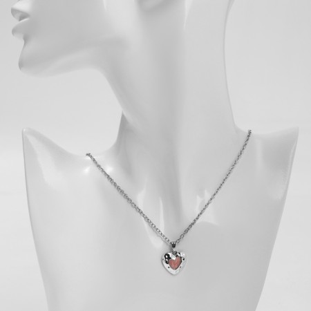 Piece "Heart" Spring, Pink color in silver, 40 cm-5