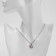 Piece "Heart" Spring, Pink color in silver, 40 cm