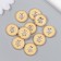 Decor for creativity plastic "Flower in a circle" yellow, gold 0.3x1.8x1.8 cm