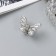 Hair crab "Dorothea" butterfly, 4 cm, silver
