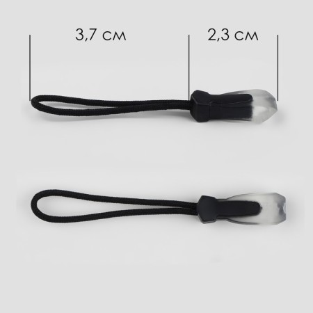 Poller for lightning, 2.3 cm, 6 × 0.7 cm, 10 pcs, black/transparent color-2