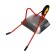 Garden wheelbarrow, single -wheeled: cargo/p 80 kg, volume of 65 l, red handles