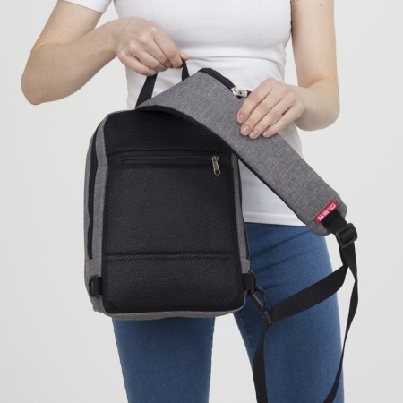 School bag, rise, textiles, gray color-4