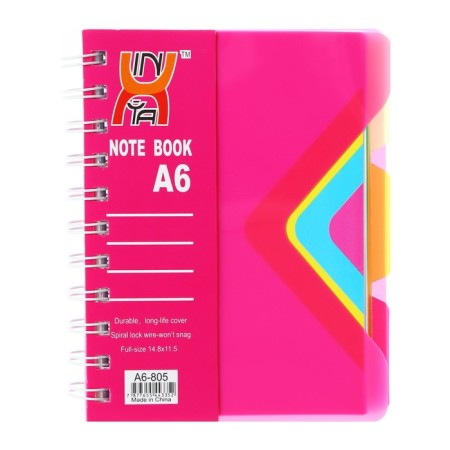 Notepad on the crest A6, 100 sheets, line, plastic cover, with dividers, New, mix-2