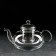 Hot kettle with glass sieve, 1.2 liters