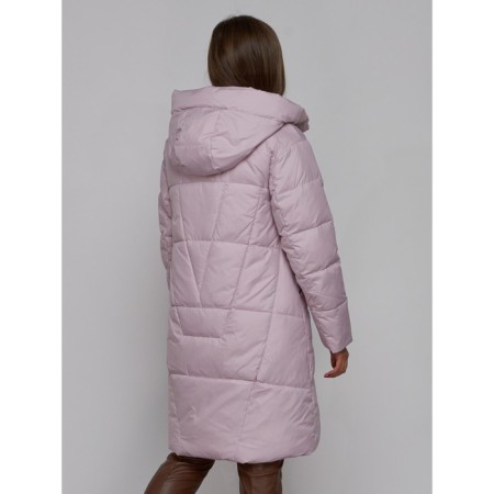Coat insulated winter female, size 46, purple color-19