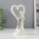 Souvenir Ceramics "Abstraction. Lovers, hugs in a large heart" 8.5x7.4x16 cm
