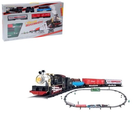 Railway "Cargo Train", 387 cm length, light and sound effects, works from batteries