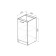 Cabinet floor lira 400x600x850 with 1 door white/quado shimo light/malag