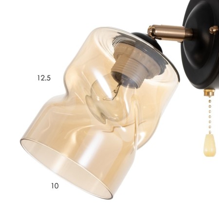 Bra 2196/1 E27 40W black and gold 16x11x20 cm-7
