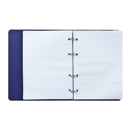 Notebook on rings A5 120 sheets in the Calligrata cage blue, plastic cover, OFSET block-6