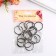 Basket for the armor ring flat metal silver 3x3 cm set 20 pcs