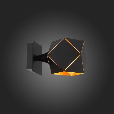 Sconces st. SL258.401.01. Enigma. 1x40 W, E14, 13x13 cm, black color-4