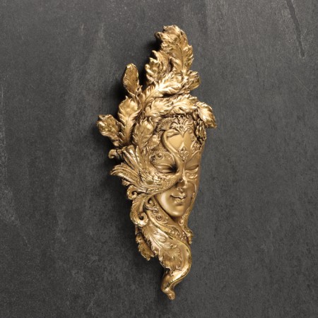 Suspended decor "Venetian mask No. 2" 32.5x16cm, bronze