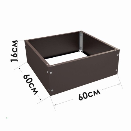 Flower bed, 60 × 60 cm, brown