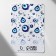 Pendant-cooker "month" with a star, white-blue color in silver, 40 cm