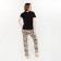 Female set (T -shirt, trousers), black color, size 44