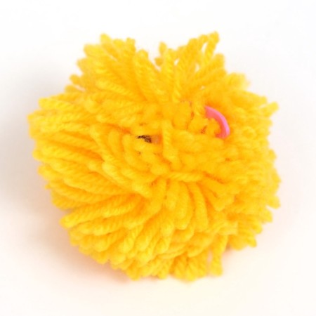 Cat toy "Fluffy animal" 5 cm, mix of flowers-2