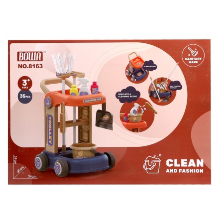 Game set "Cleaning" on a cart, with accessories-13