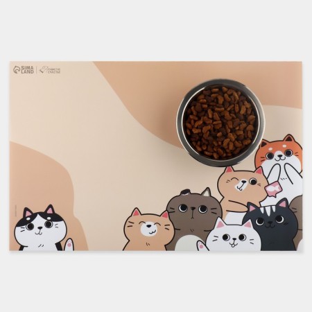 Rug for a bowl "Cute kittens", 43x28 ​​cm-3