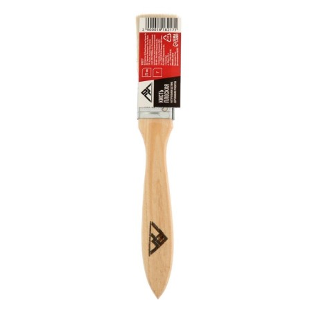 Brush flat scrap, natural bristles, wooden handle, 1 ", 25 mm-4
