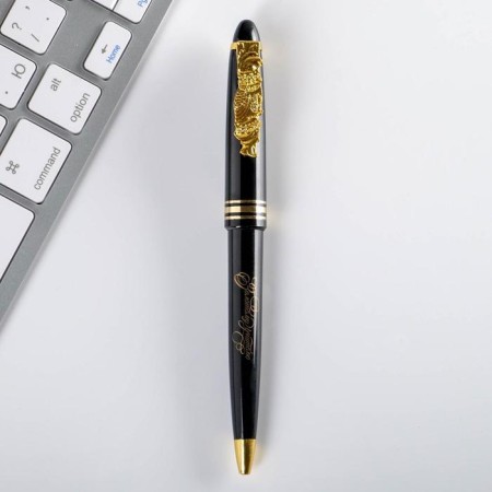 Gift handle "Golden Teacher", plastic, blue paste, 1.0 mm-2