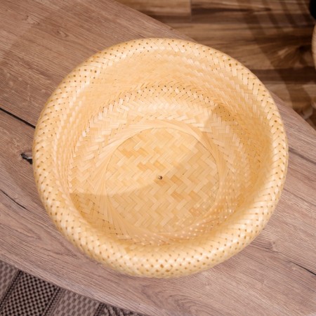 Vase wicker, from bamboo 40x40x18 cm-3