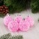 Set of balls plastic D-4 cm, 12 pcs "snowy" raspberry-white