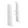 End (pair) for skirting board 85mm "decoration", 001-g white glossy