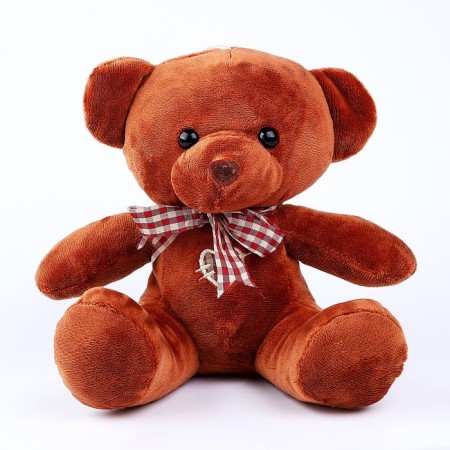 Soft toy "Bear", with a bow, 18 cm, brown color-3