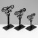 Earrings stand (set 3 pcs.) Decor 9.5 × 7 × 11 cm, black color