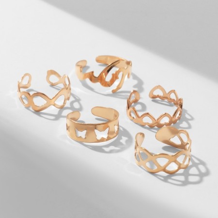 Ring set 5 pieces "perfect fingers" dream, color mix-7