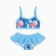Separate swimsuit, blue/flamingos color, height 110 cm