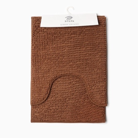 Set of bathroom rugs Ethel Bukley Color Coffee 2 pcs, 38x58 cm, 48x38 cm-9