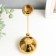 Summary metal per 1 candle "drop of water - bottom" gold 8.5x8.5x31 cm