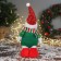 Soft toy "Snowman in a radiant costume" 34x17 cm, red-green