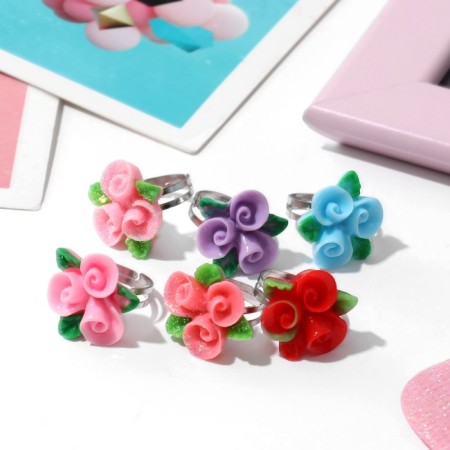 Children's ring "chosen" flower bouquet, color mix, dimensionless