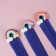 A set of patch curls "Rainbow", straight hair, on a hairpin, 2 pcs, 50 cm, blue color/mix